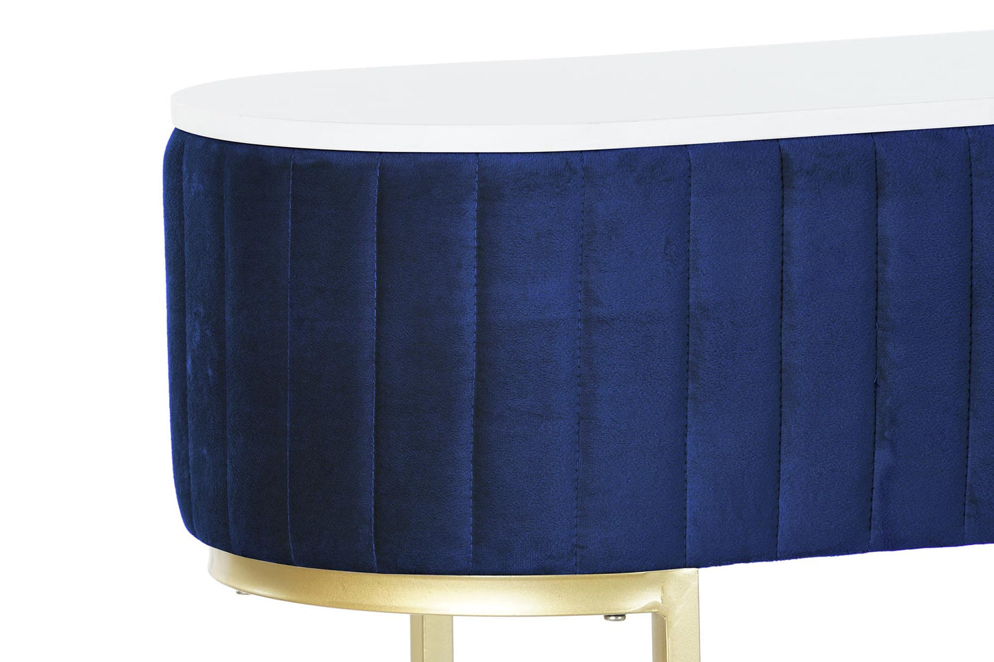 Consola velvet marmol 120*35*80cm terciopelo azul