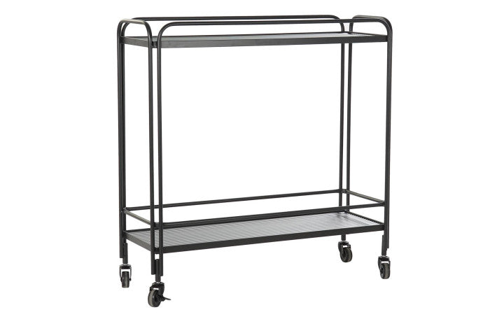 Consola metal cristal 80*28*80.5cm negro