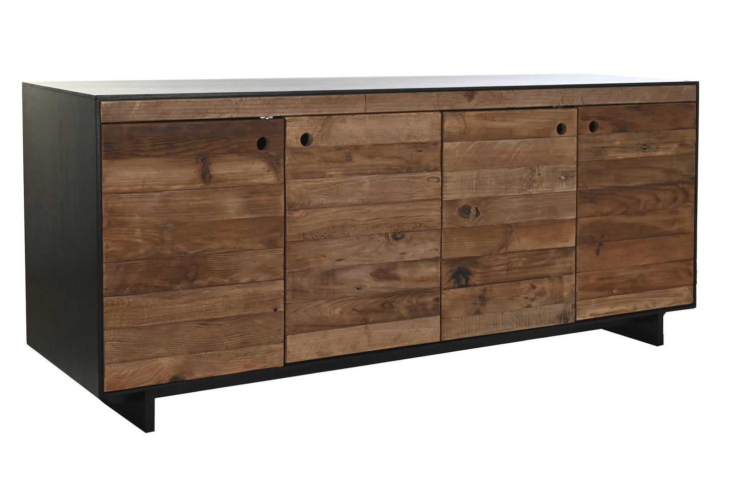 Buffet madera reciclada pino 180*48*76cm negro