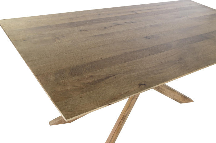 Mesa de comedor de madera de mango 180 × 90 × 76 cm