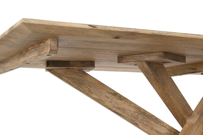 Mesa de comedor de madera de mango 180 × 90 × 76 cm