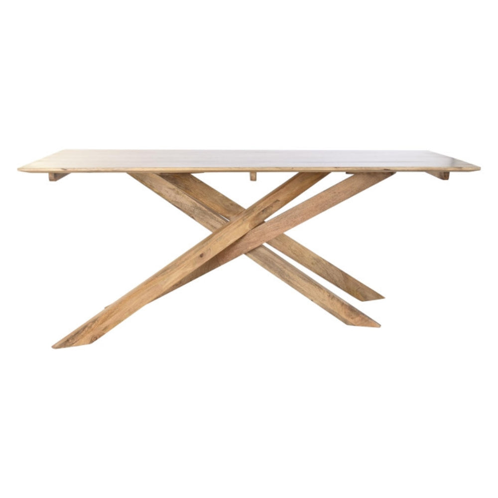 Mesa de comedor de madera de mango 180 × 90 × 76 cm