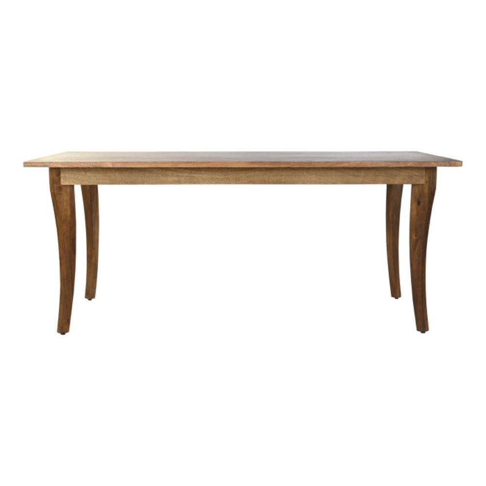 Mesa de comedor de madera de mango 180 × 90 × 76 cm – Marrón