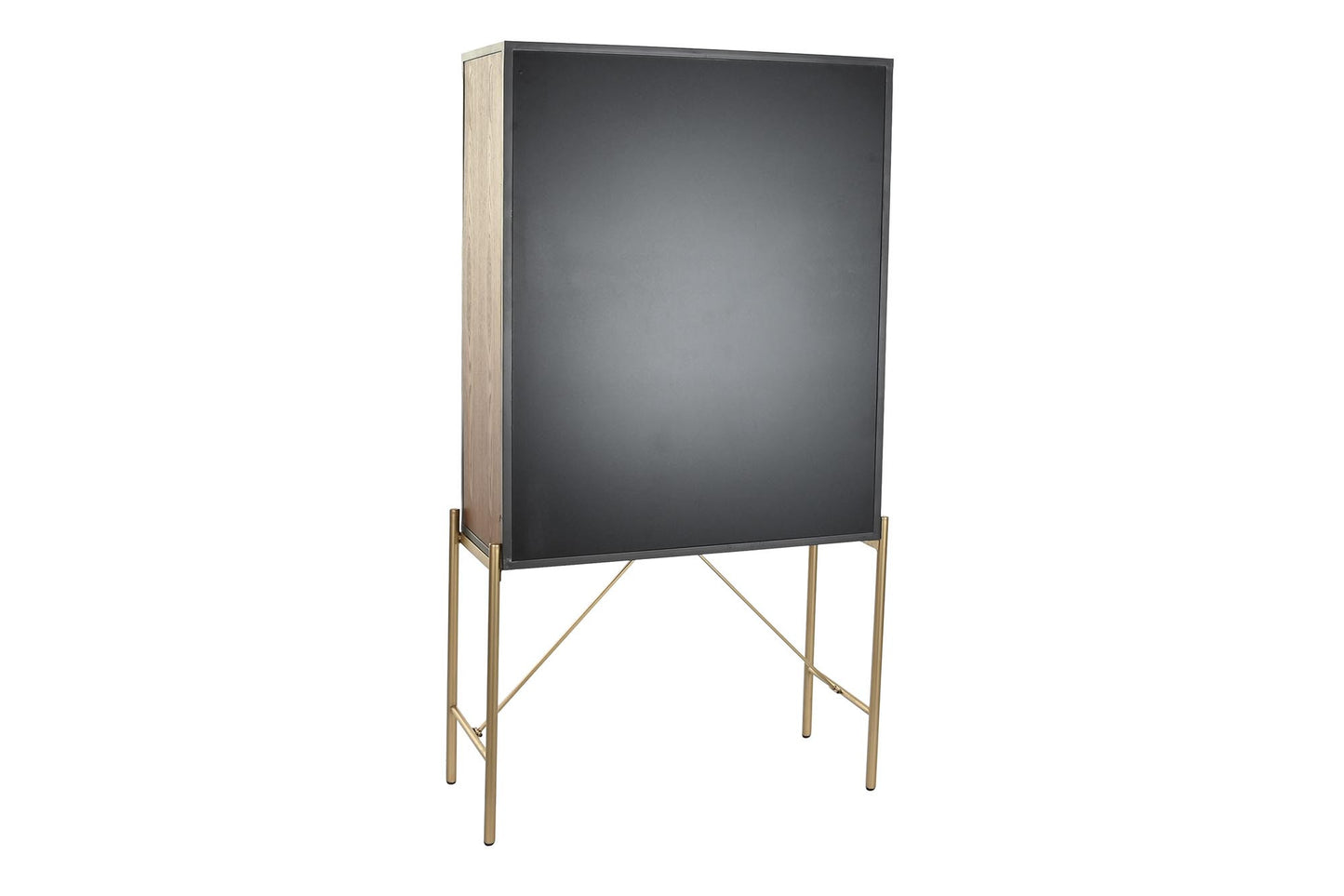 Aparador metal cristal 85*35*155cm hojas