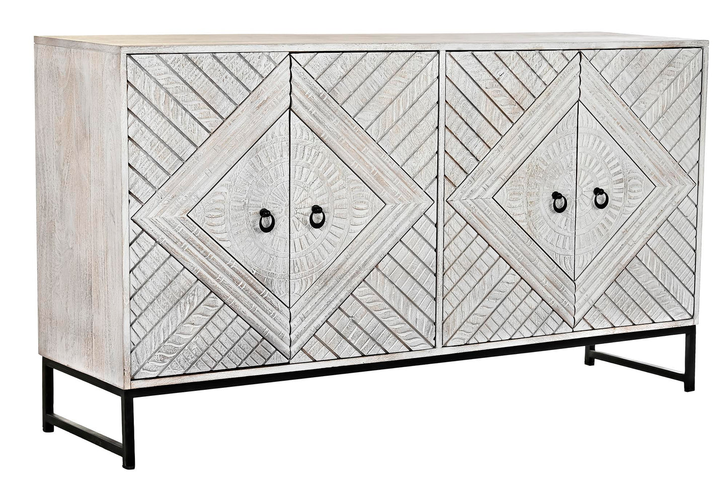 Buffet mango metal 155*40*85cm blanco