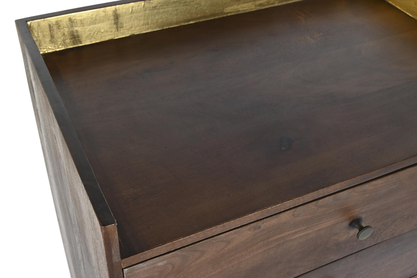 Comoda mango metal 70*45*92cm marron oscuro