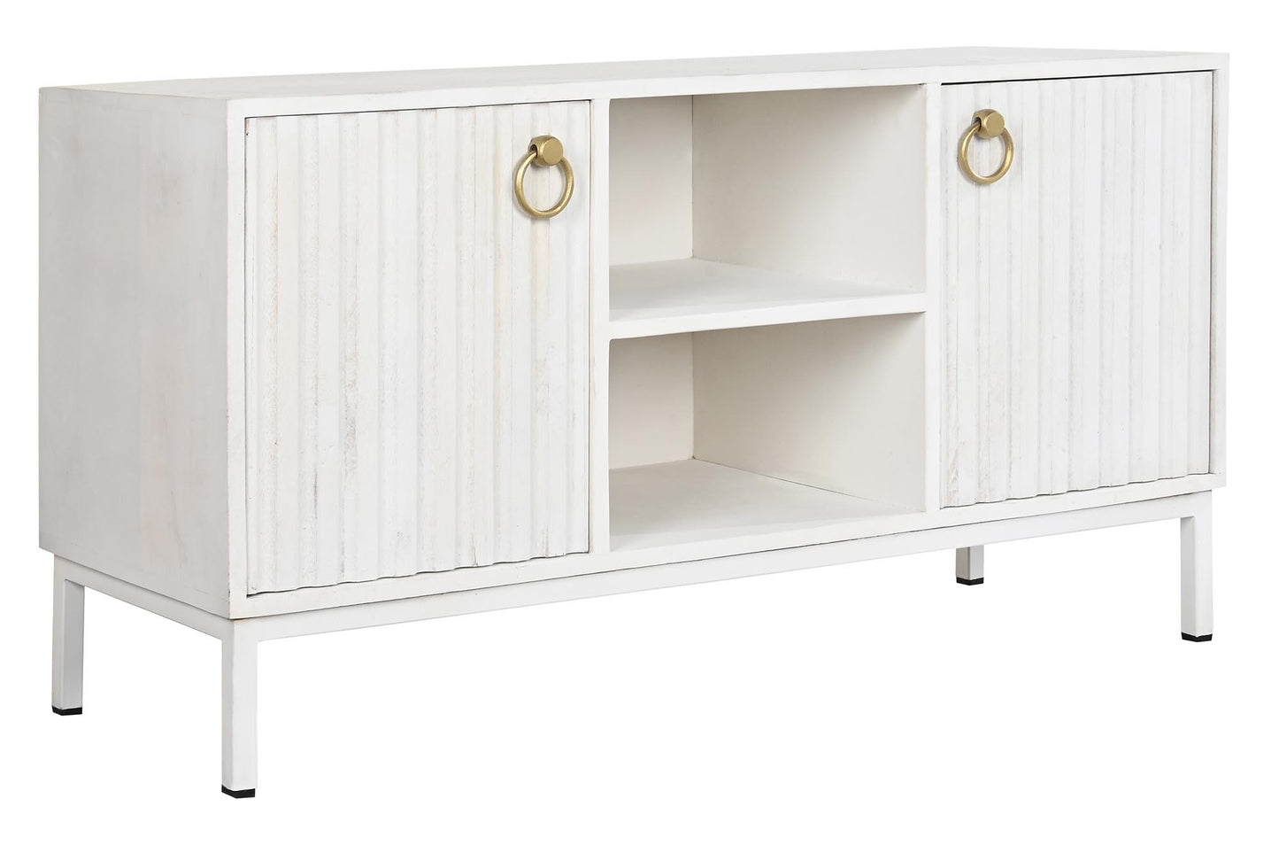 Mueble TV mango metal 120*40*60cm blanco