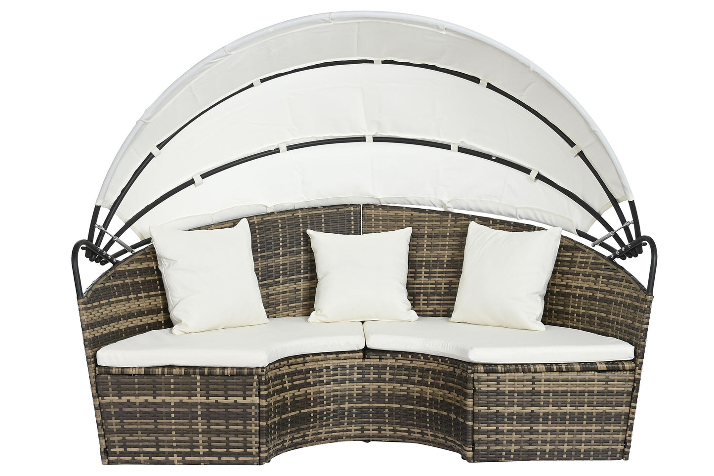 Cama chill out ratan sintetico acero  175*175*145cm