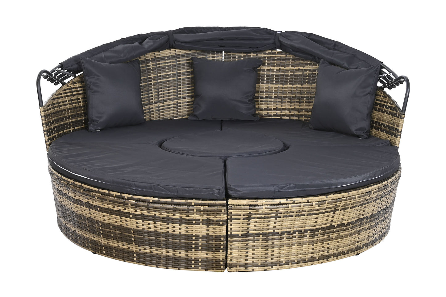 Cama chill out ratan sintetico acero 175*175*145cm