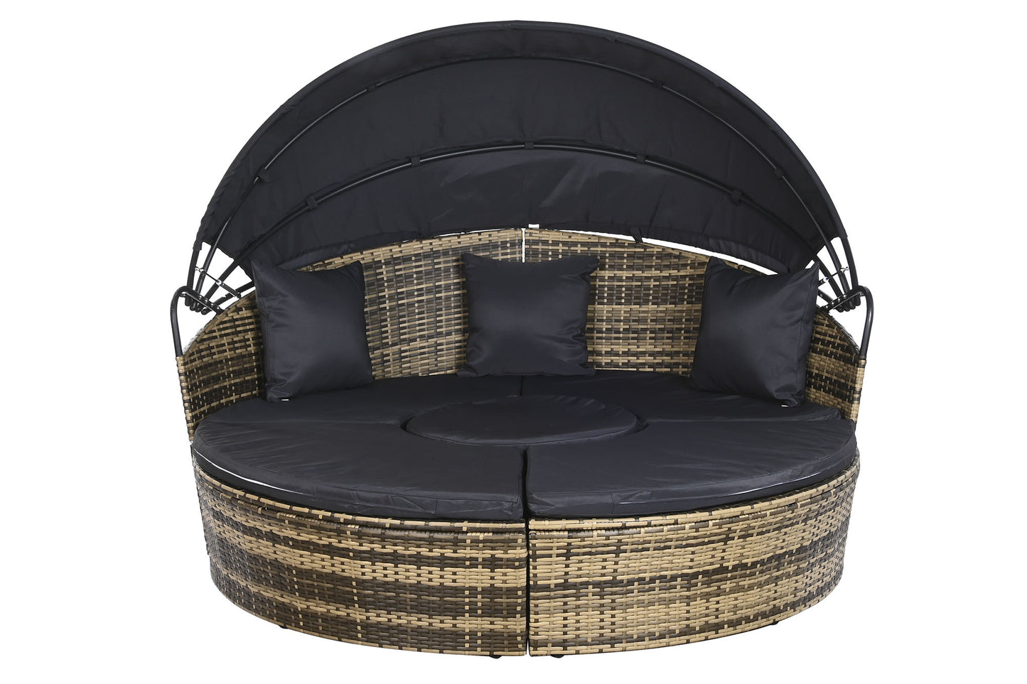 Cama chill out ratan sintetico acero 175*175*145cm