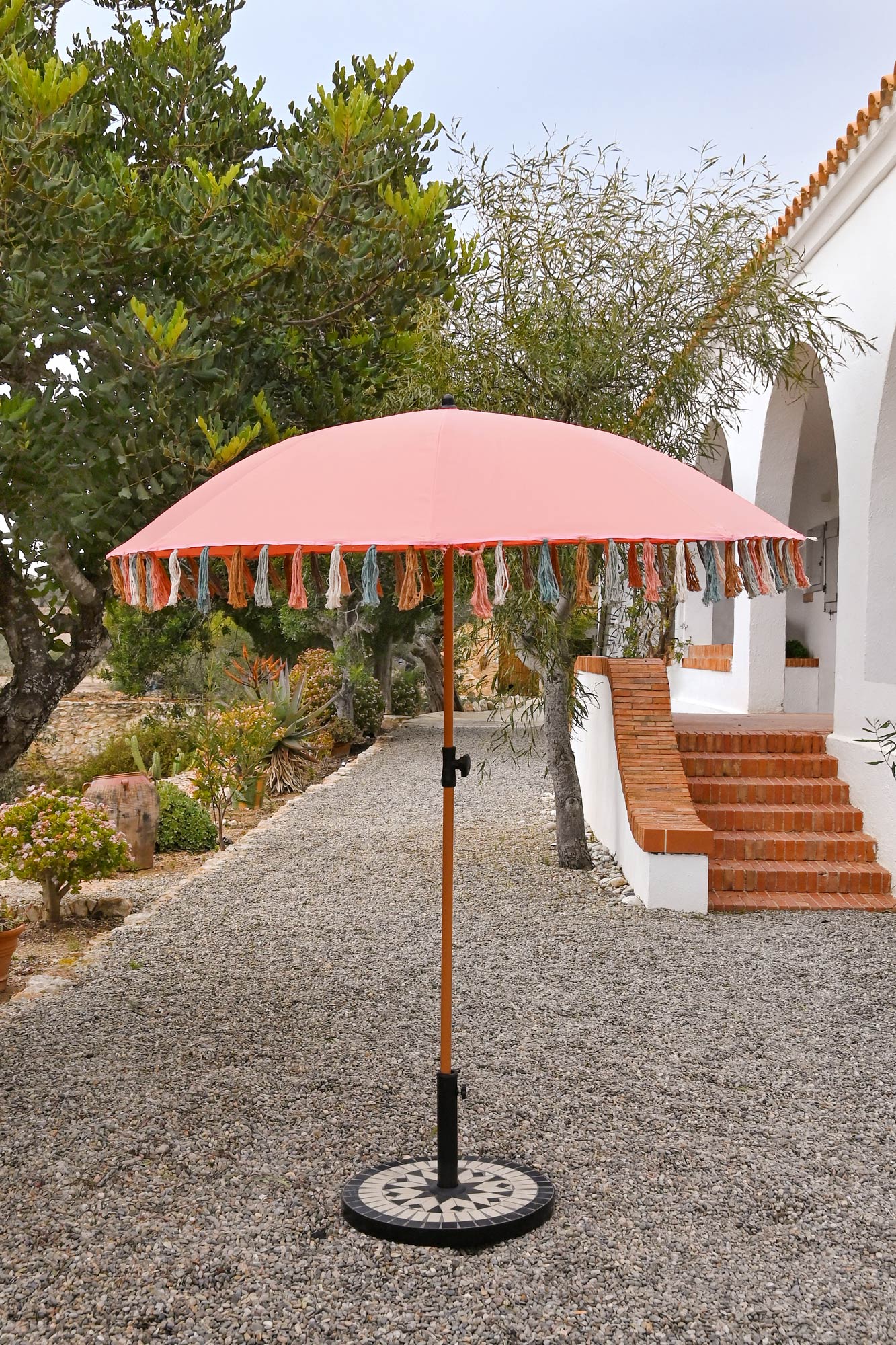 Parasol poliester acero 180*180*190cm flecos