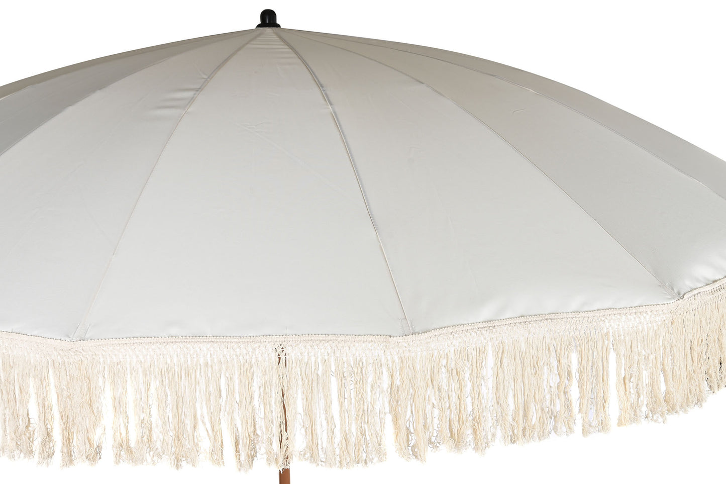 Parasol poliester acero 250*250*236cm flecos beige