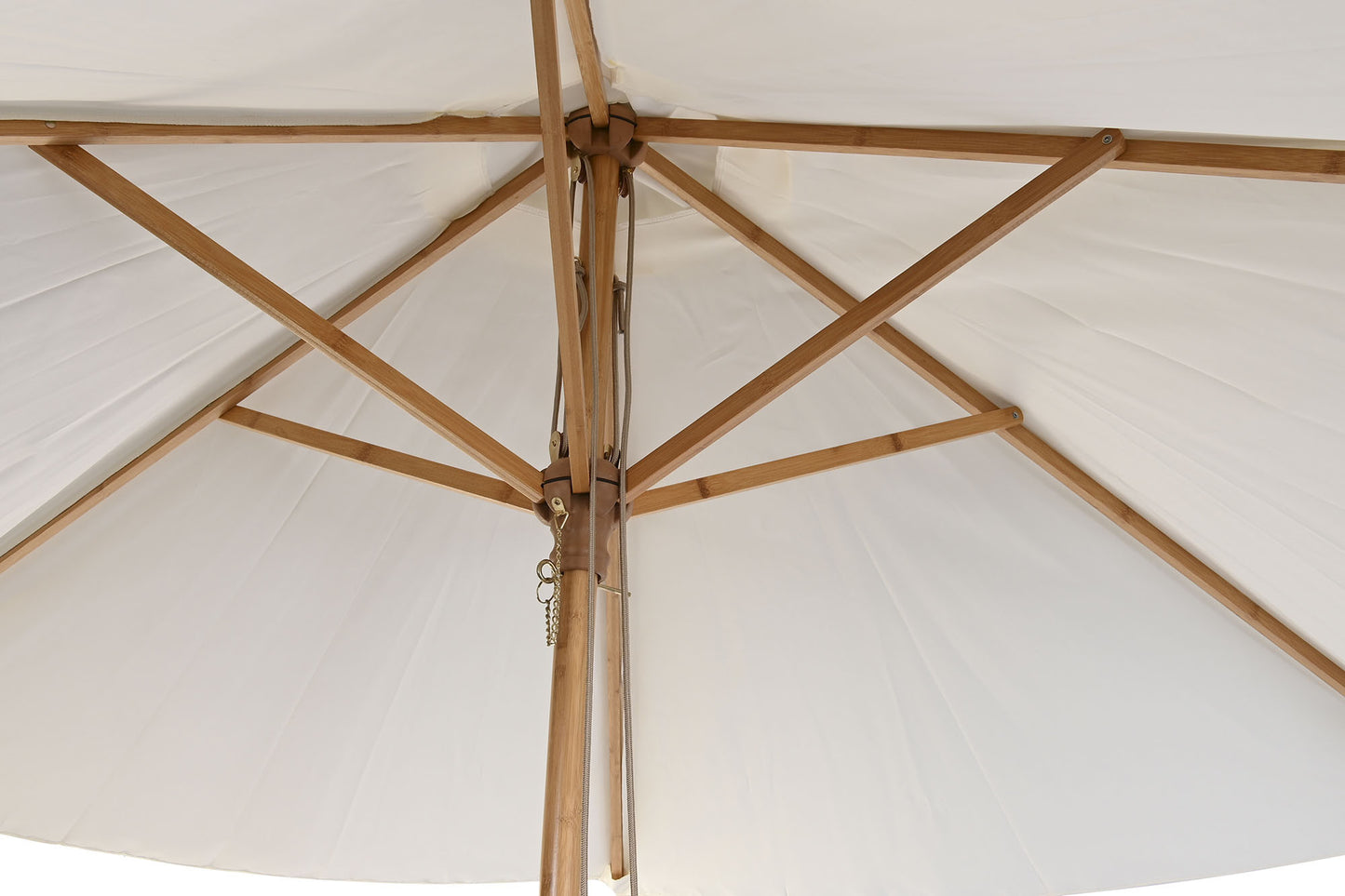 Parasol poliester bambu 300*300*230cm beige