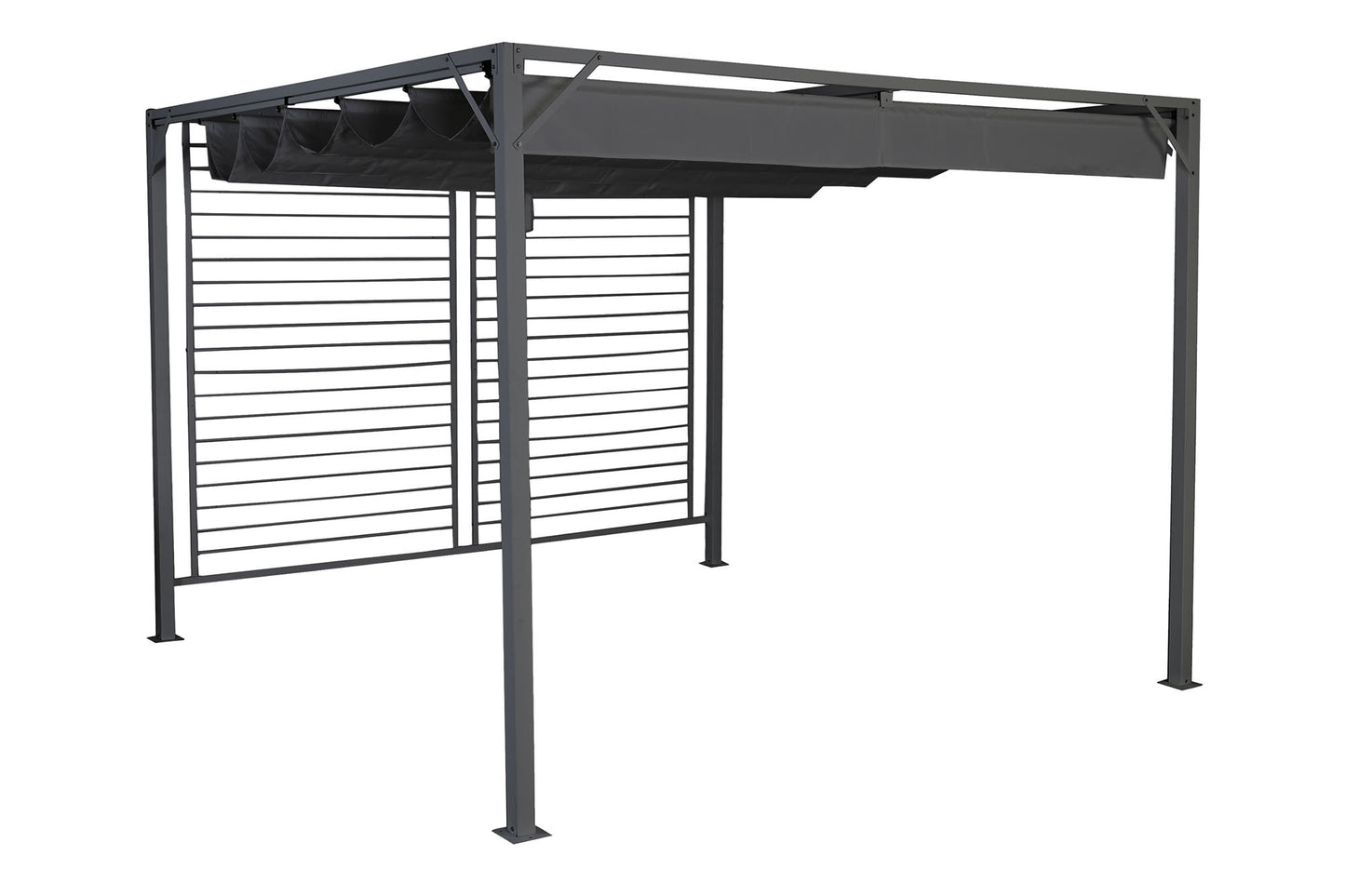 Pergola acero poliester 300*300*230cm gris