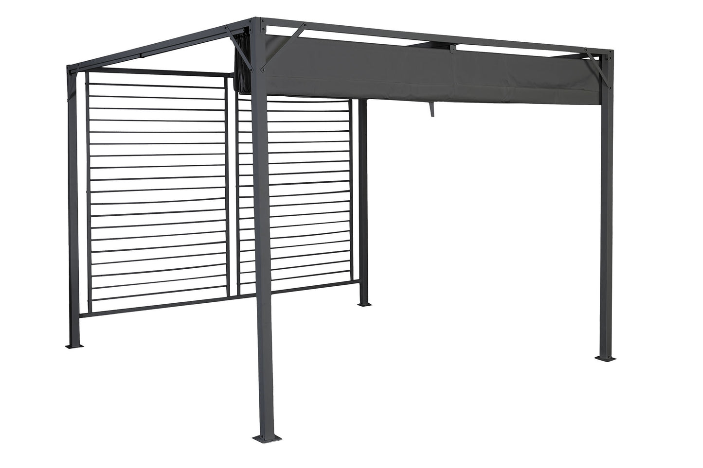 Pergola acero poliester 300*300*230cm gris