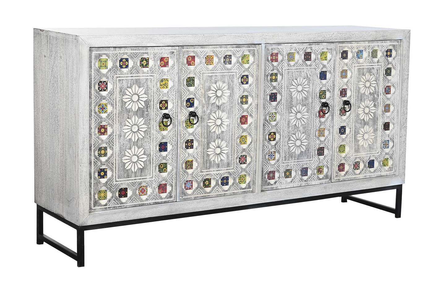 Buffet mango ceramica 150*38*80cm gris