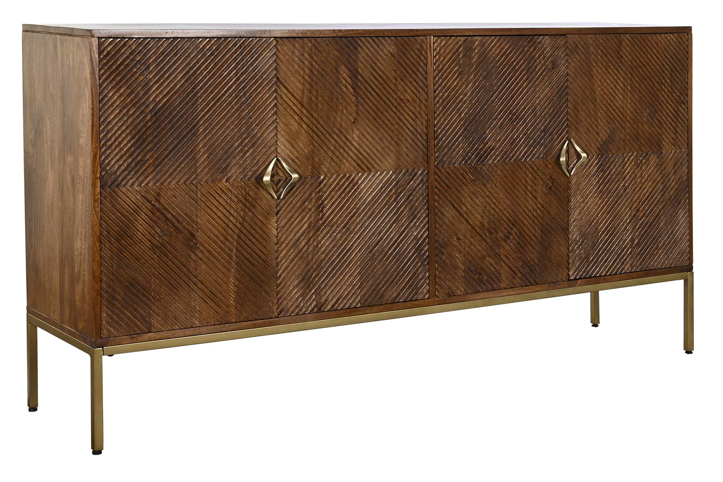 Buffet mango metal 170*40*90cm marron oscuro