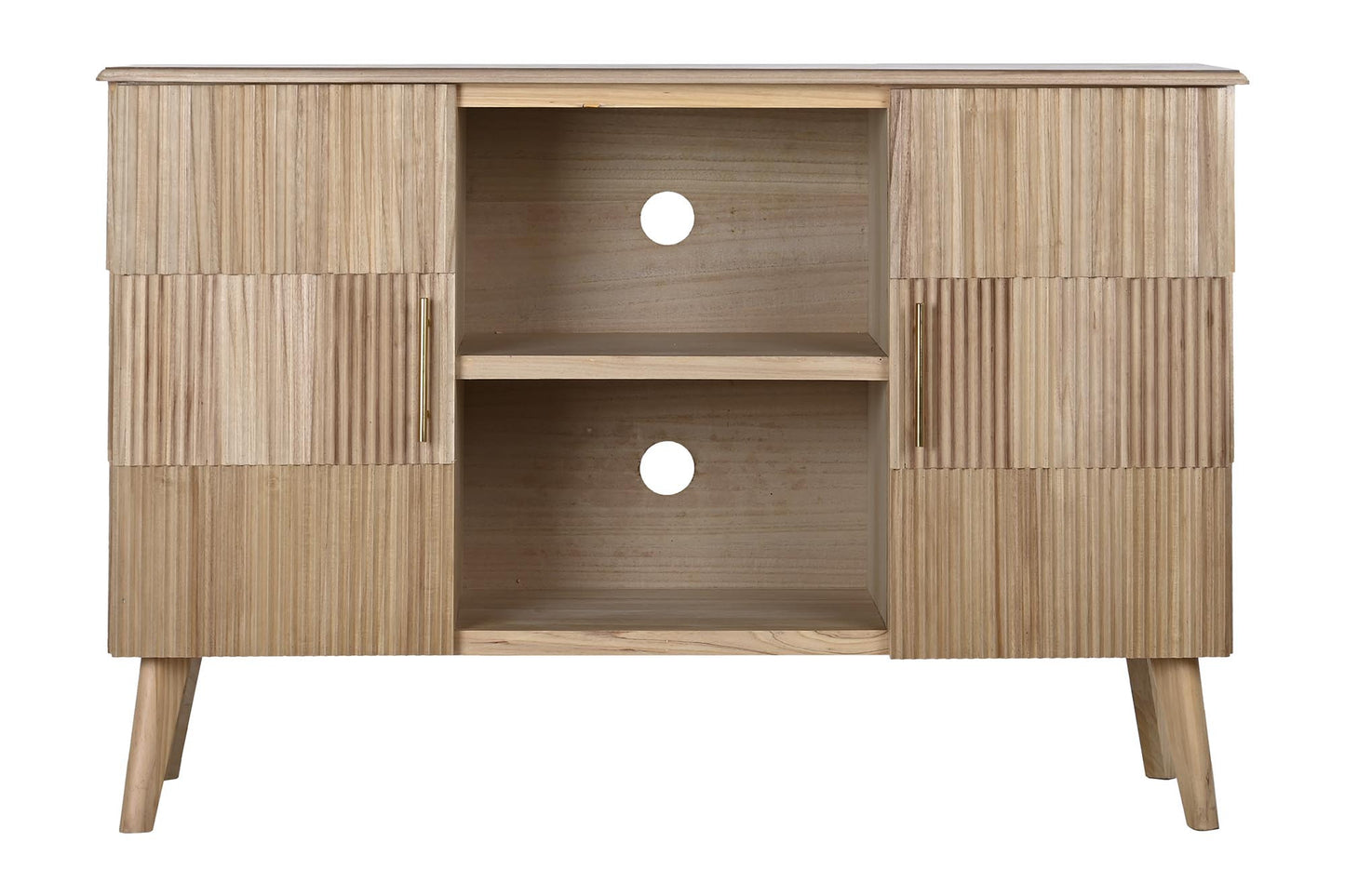 Mueble TV paulownia mdf 120*40*80cm marron claro