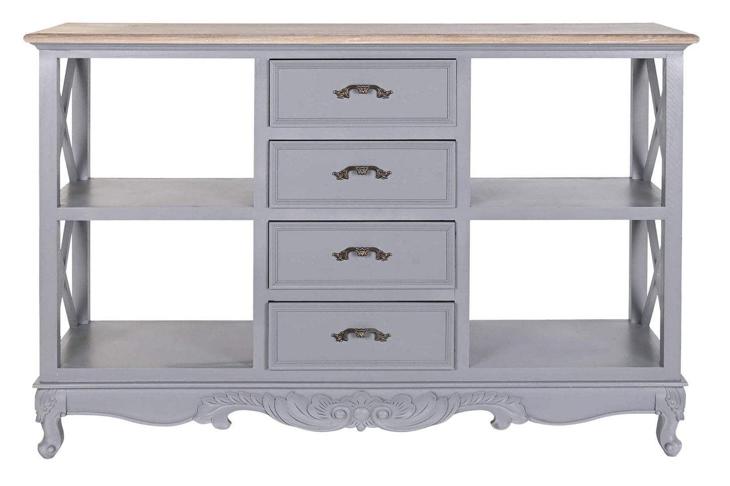 Buffet paulownia mdf 132*40*84.5cm gris