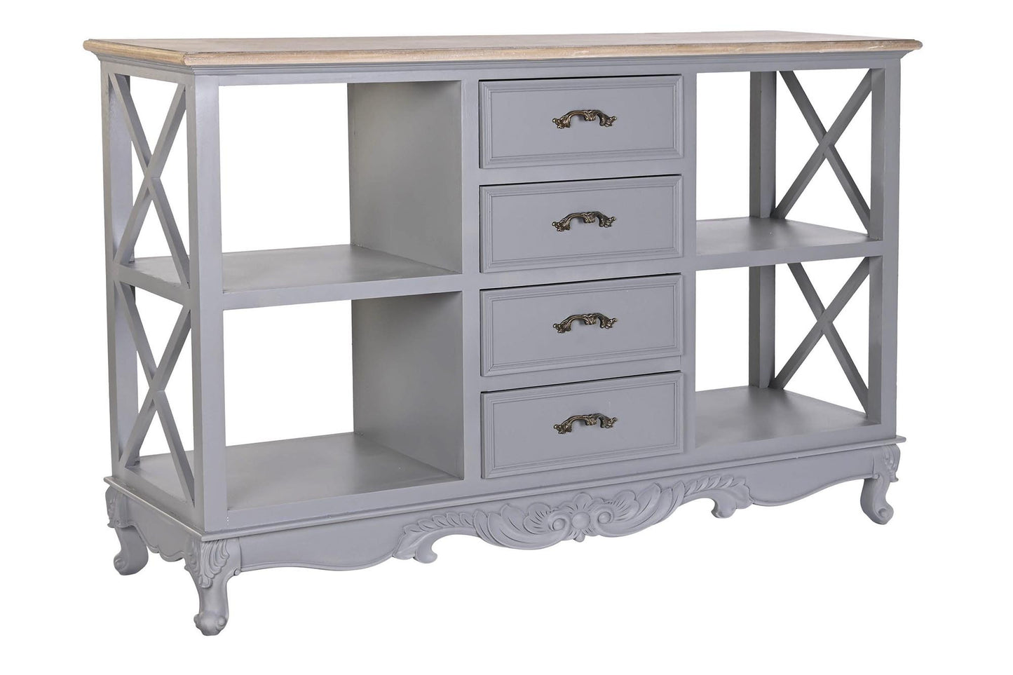 Buffet paulownia mdf 132*40*84.5cm gris