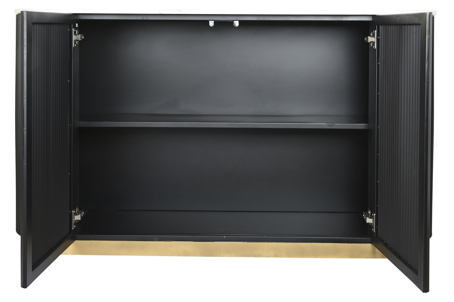 Buffet metal marmol 140*40*82cm negro