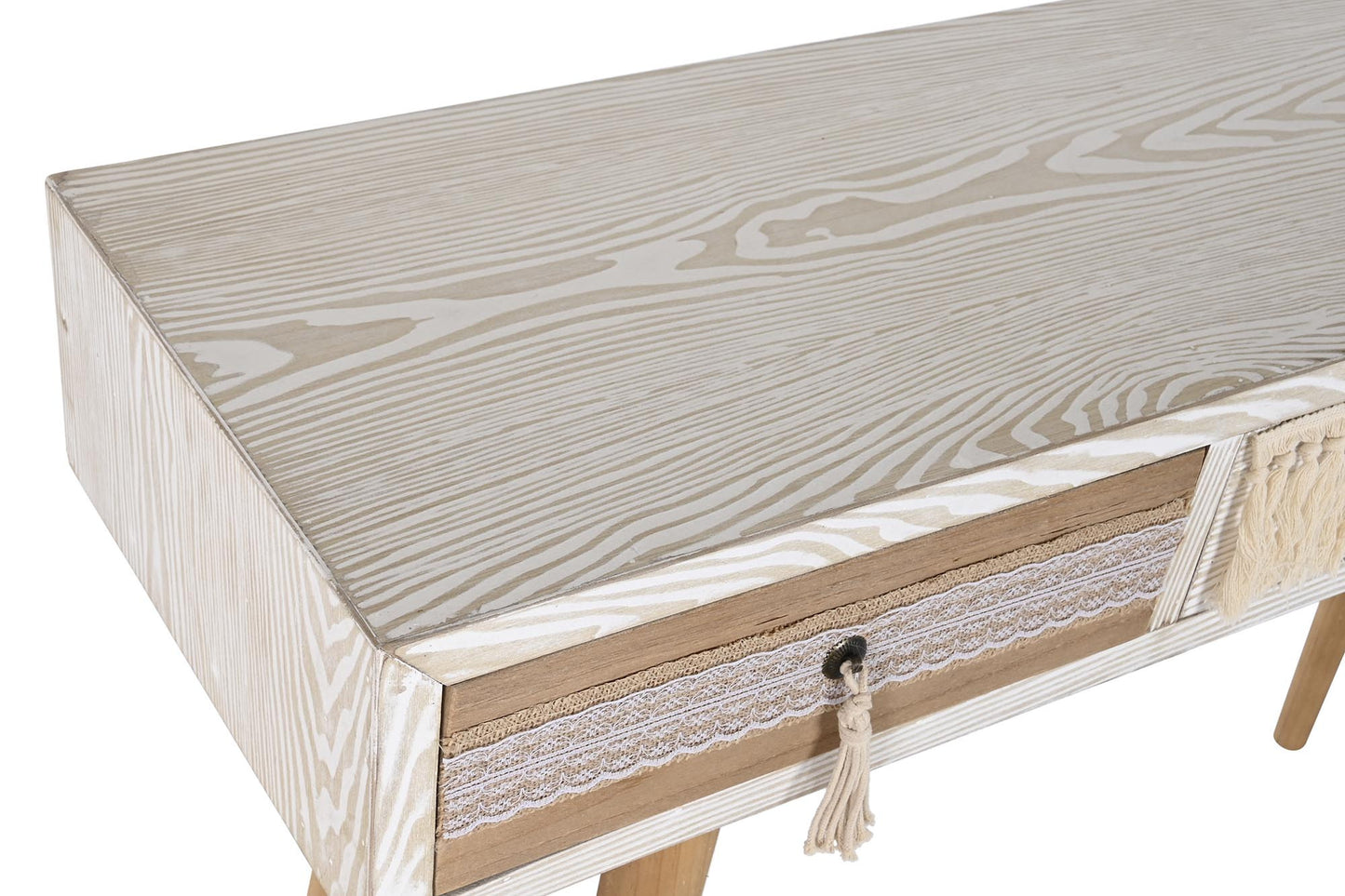 Consola abeto algodon 120*35*80cm blanco