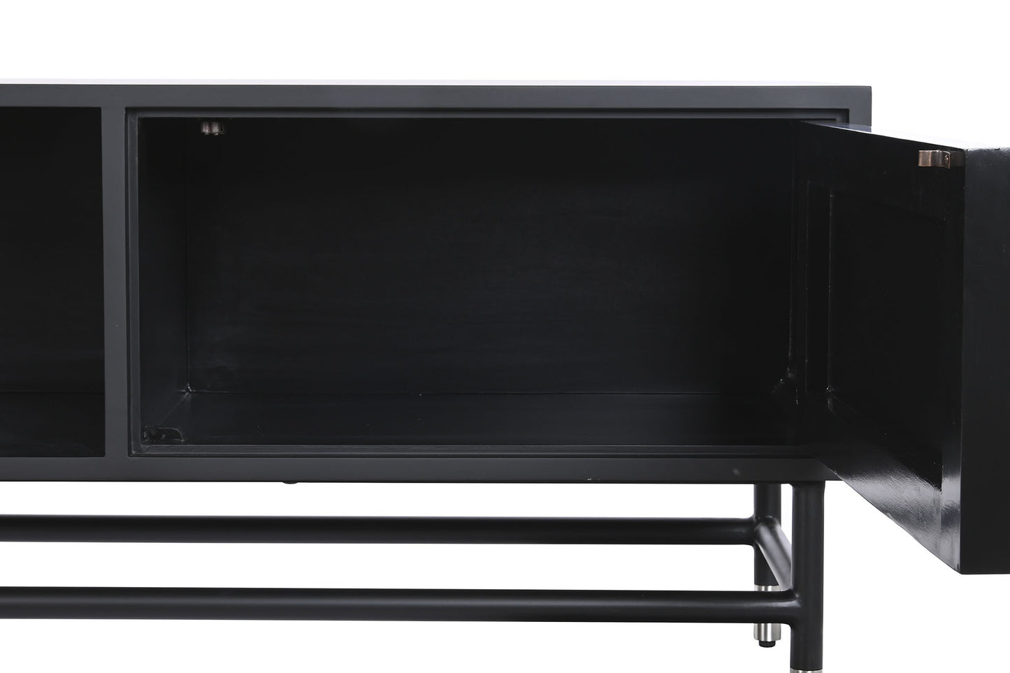 Mueble TV hueso resina 170*40*50cm taracea negro