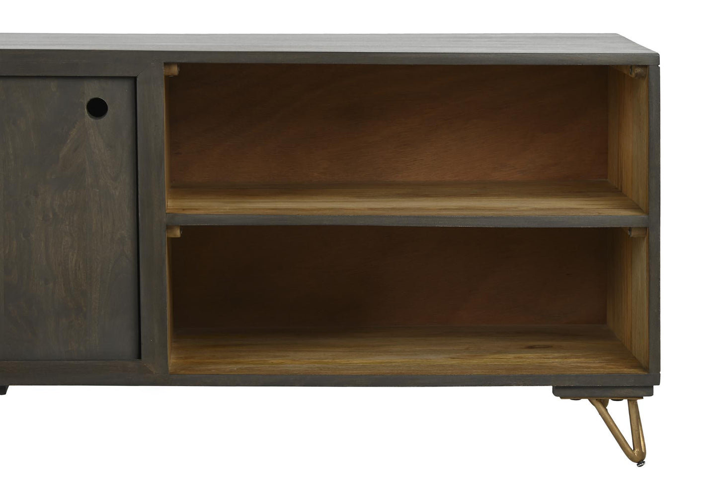 Mueble TV mango metal 160*40*50cm marron