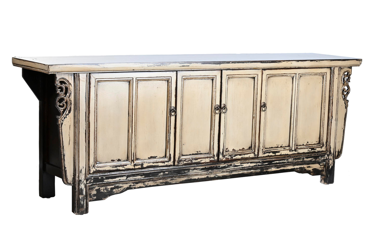 Buffet olmo 174*40*65cm envejecido crema