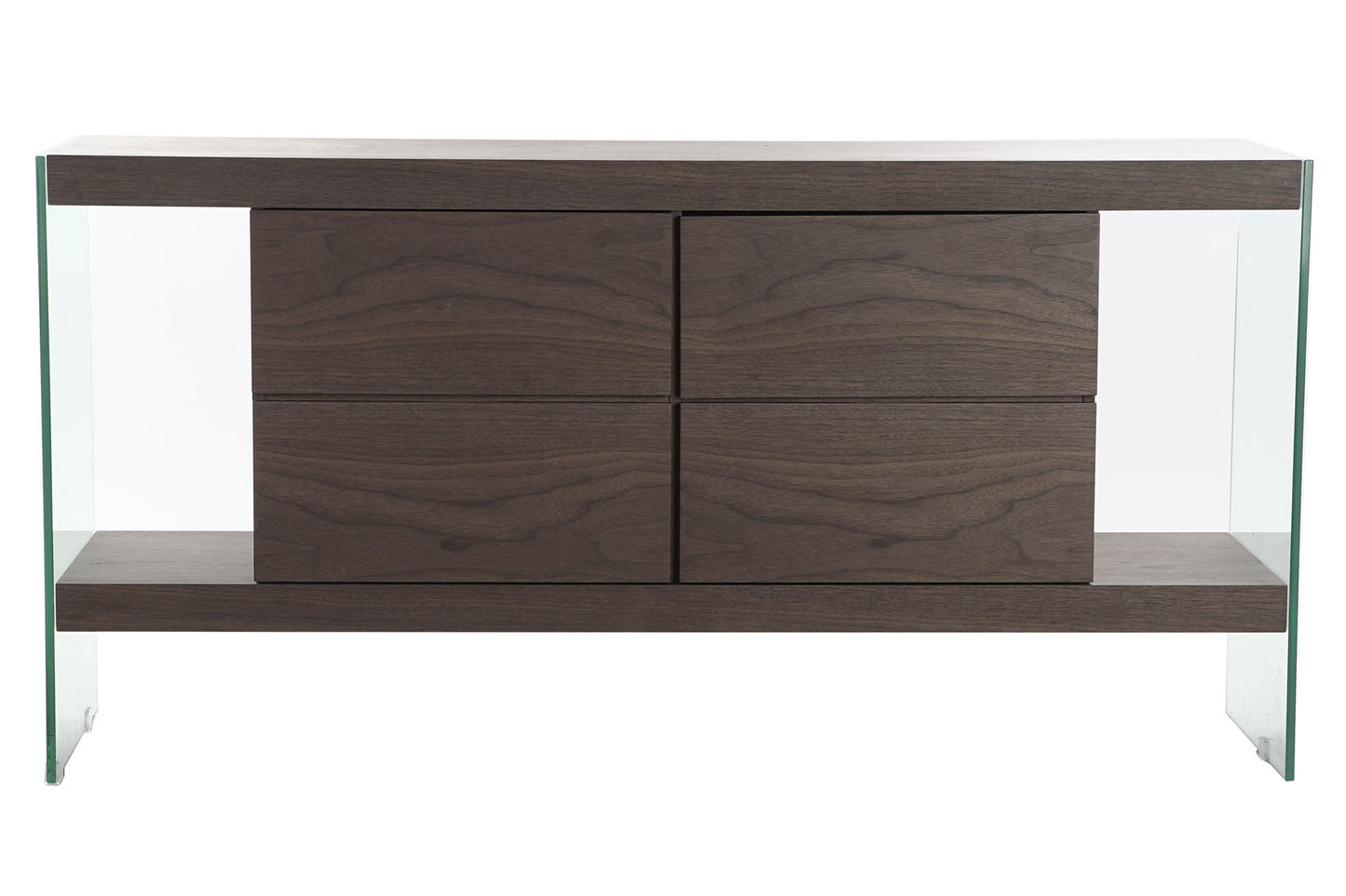 Buffet cristal mdf 160*45*80cm nogal marron