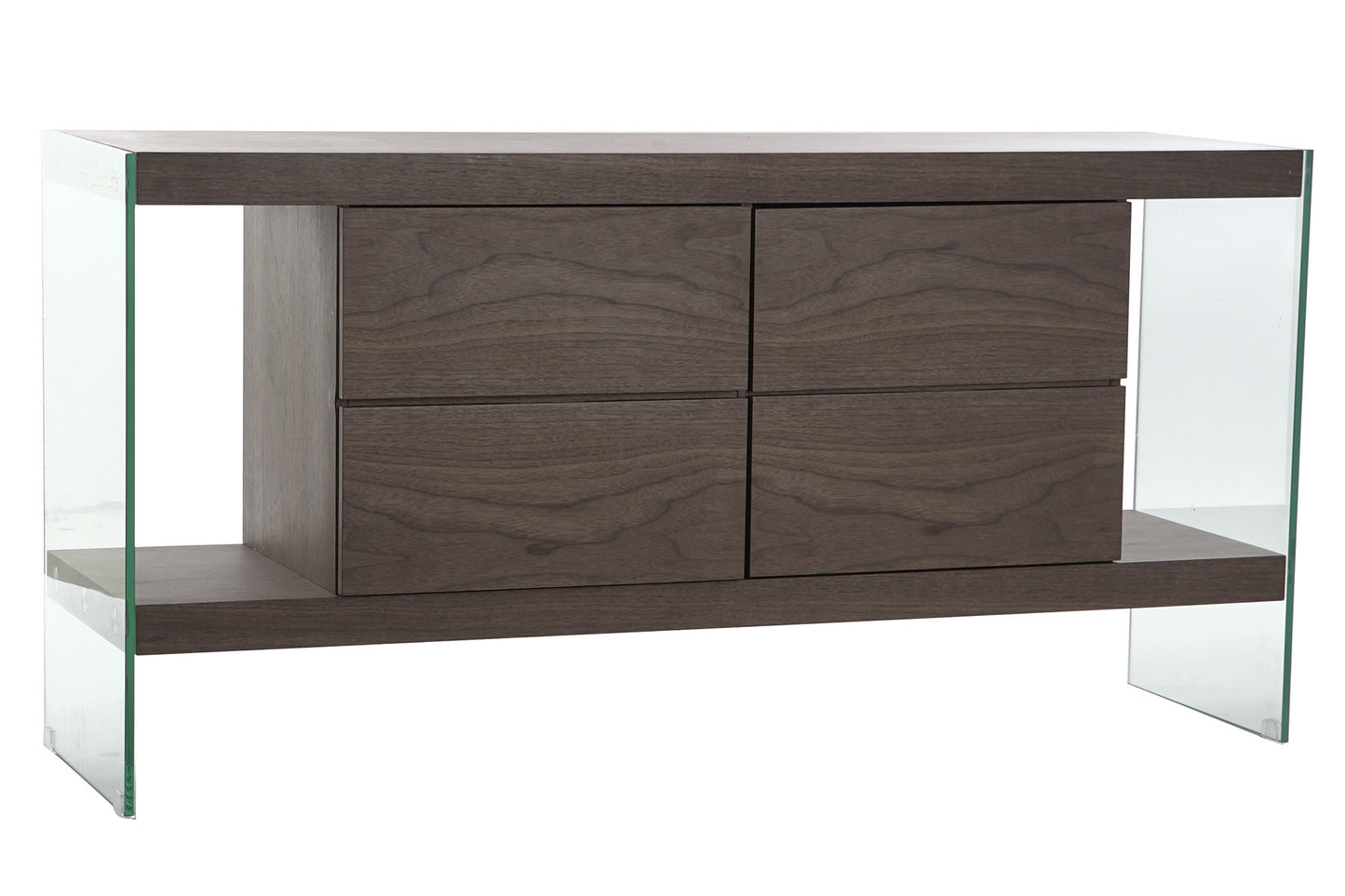 Buffet cristal mdf 160*45*80cm nogal marron