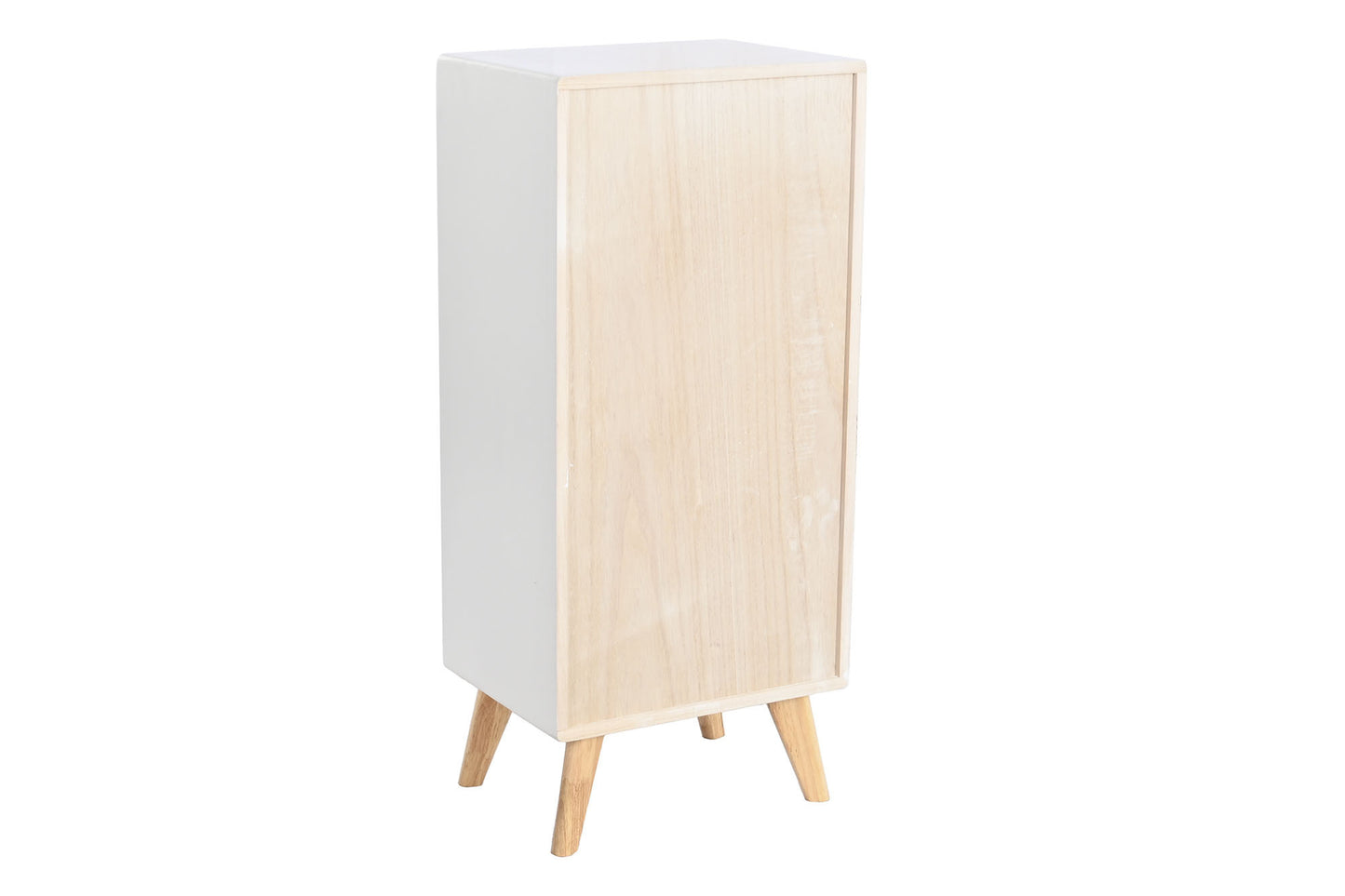 Cajonera paulownia ratan 40*30*90cm blanco