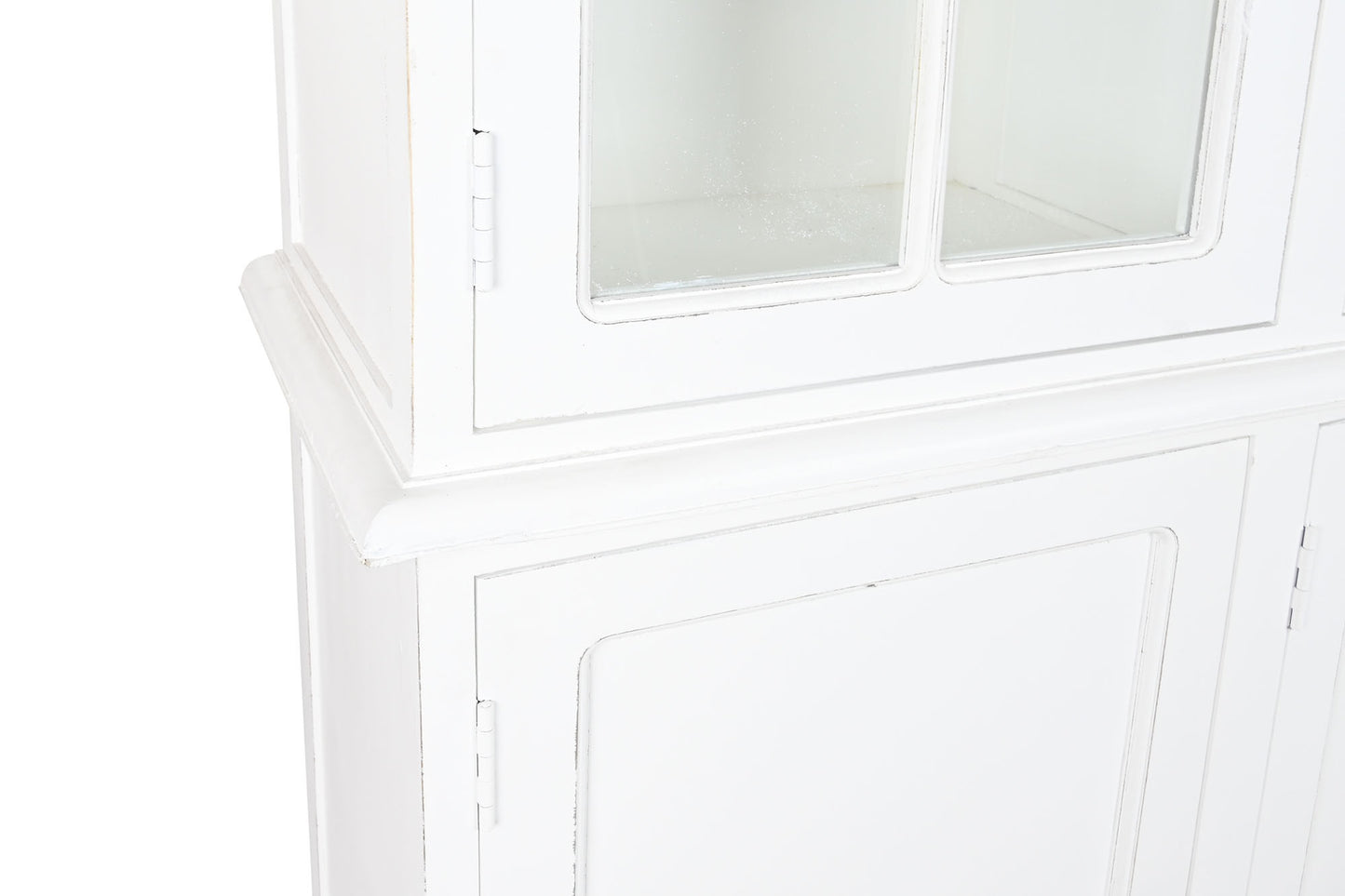 Vitrina mdf cristal 218.4*40.6*203cm blanco