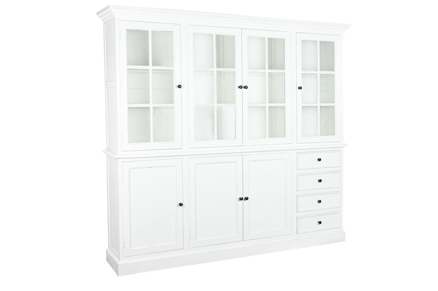 Vitrina mdf cristal 218.4*40.6*203cm blanco