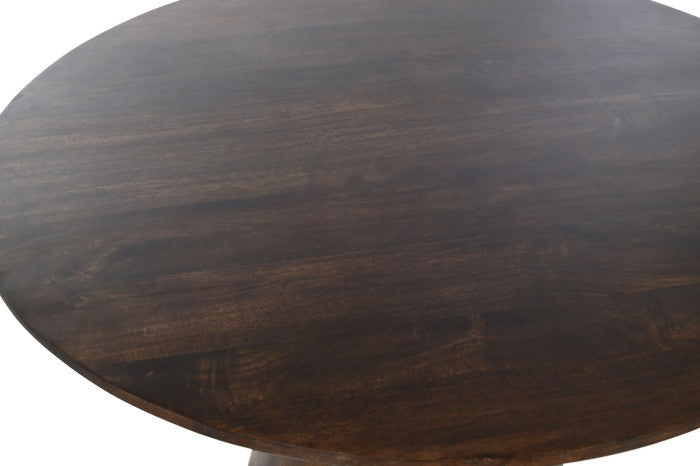 Mesa de Comedor Mango 120x120x76 cm – Marrón Oscuro