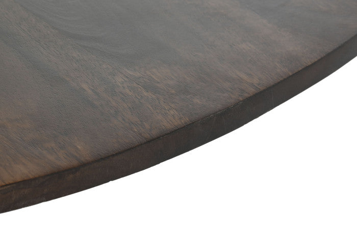 Mesa de Comedor Mango 120x120x76 cm – Marrón Oscuro