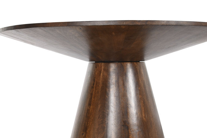 Mesa de Comedor Mango 120x120x76 cm – Marrón Oscuro