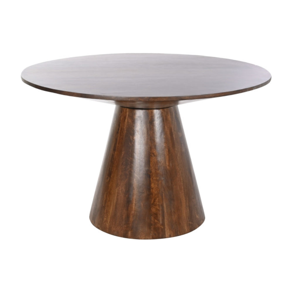Mesa de Comedor Mango 120x120x76 cm – Marrón Oscuro