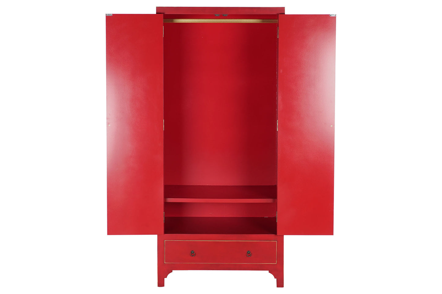 Armario abeto mdf 85.5*50.5*186.2cm rojo