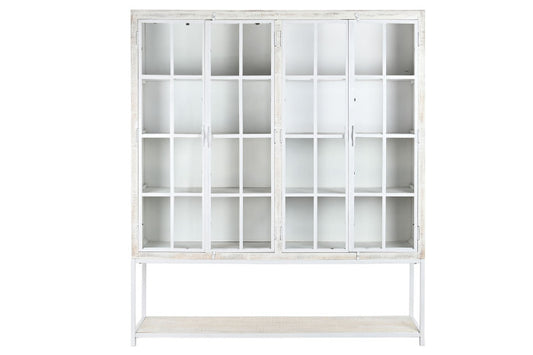 Estantería mango metal 170x45x200 decapé blanco