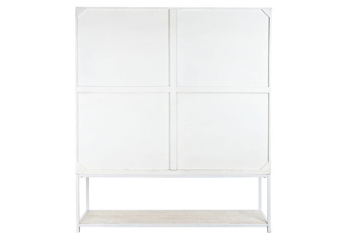 Estantería mango metal 170x45x200 decapé blanco