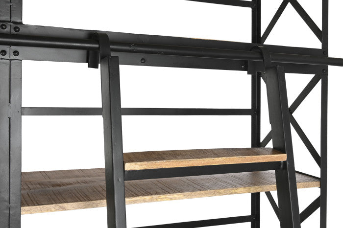 Estantería de Metal y Mango – 180 x 35 x 220 cm – Escalera