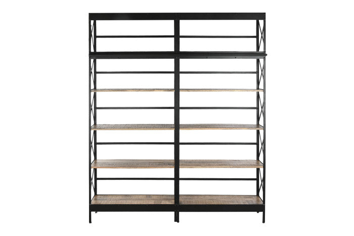 Estantería de Metal y Mango – 180 x 35 x 220 cm – Escalera