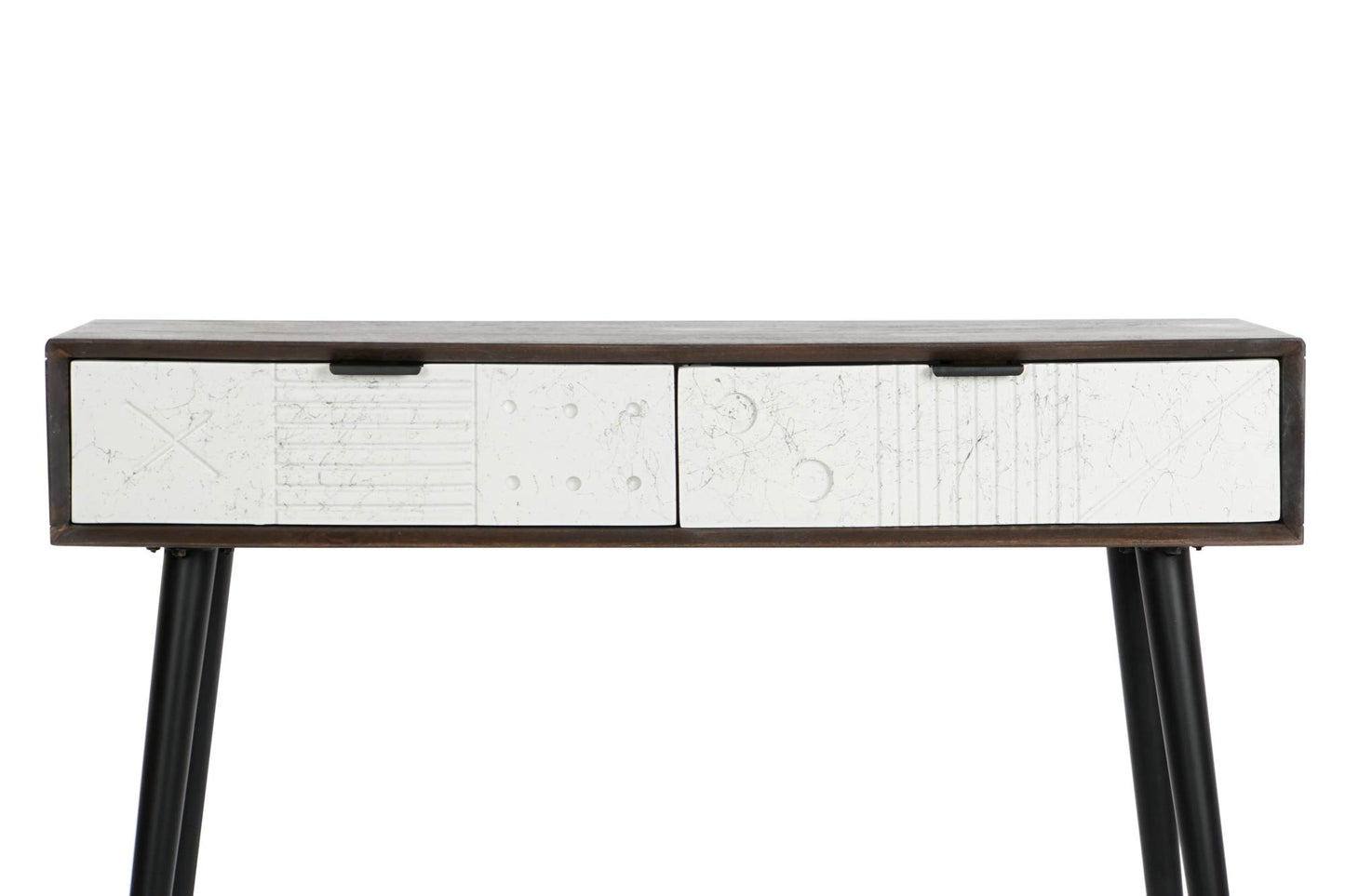 Consola mango metal 105*35*77cm blanco