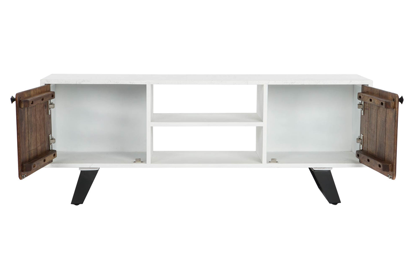 Mueble TV mango metal 135*35*51cm blanco