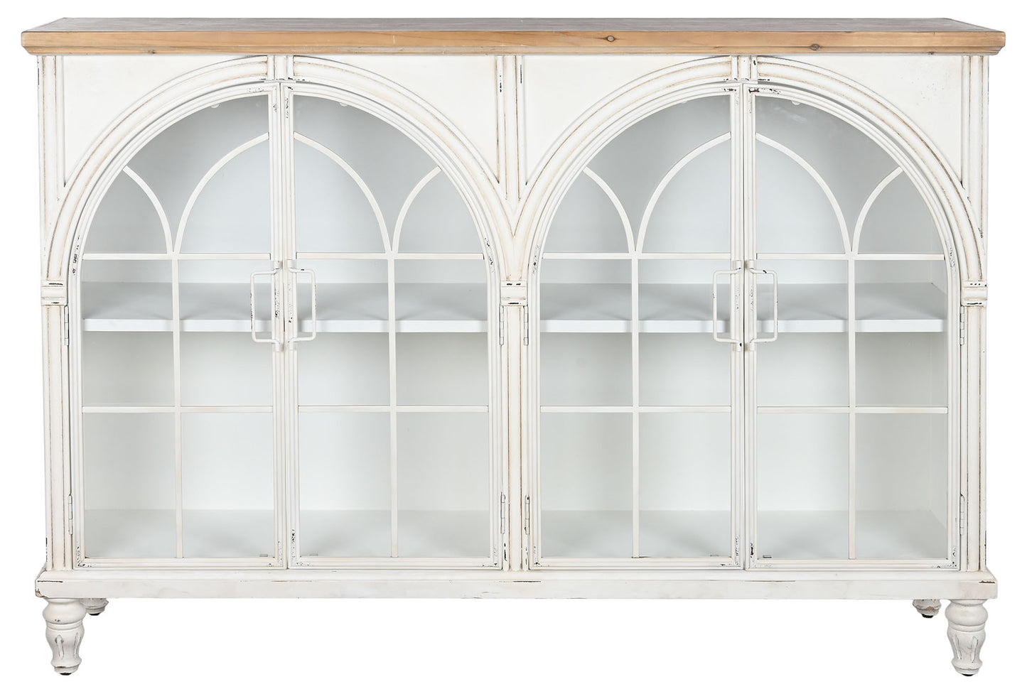 Buffet abeto cristal 150*36*104cm blanco