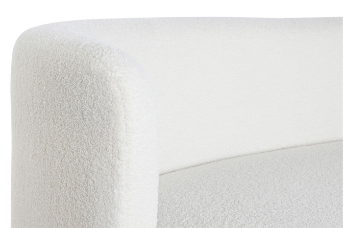 Sofá Poliéster 193x92x79 Borreguito Blanco