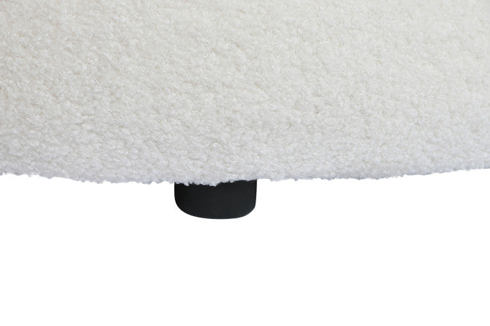 Sofá Poliéster 193x92x79 Borreguito Blanco