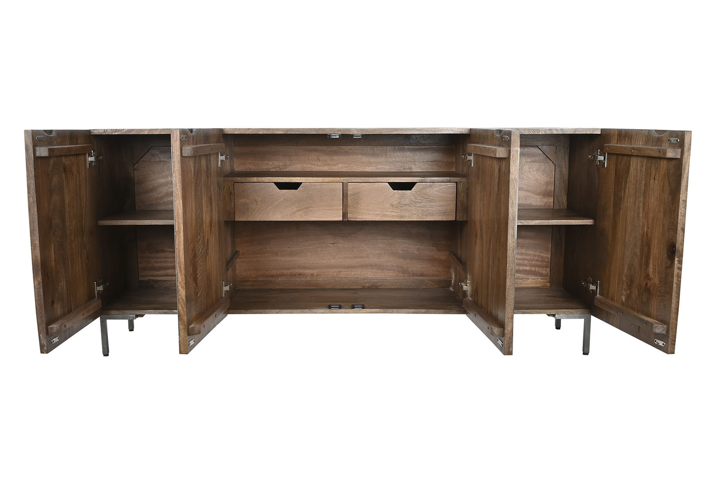 Buffet mango metal 180*40*80cm circulo marron oscuro