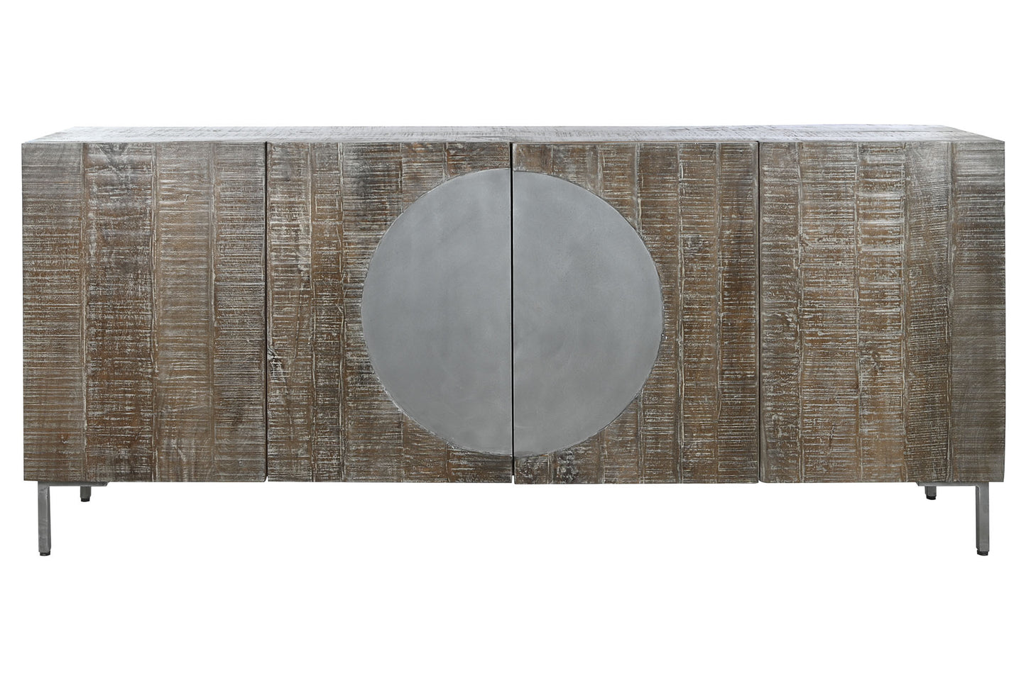 Buffet mango metal 180*40*80cm circulo marron oscuro